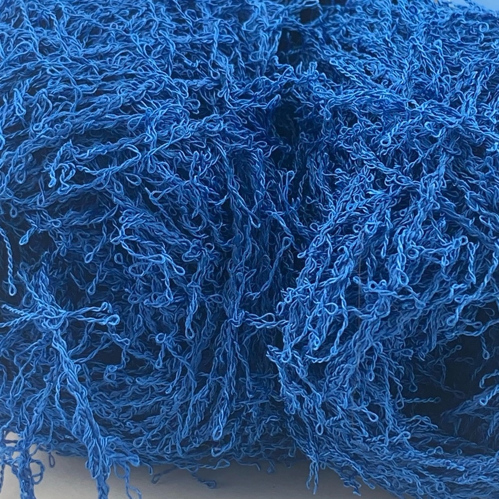 4 Skeins Royal Blue Scrubby Yarn Acrylic USA Made